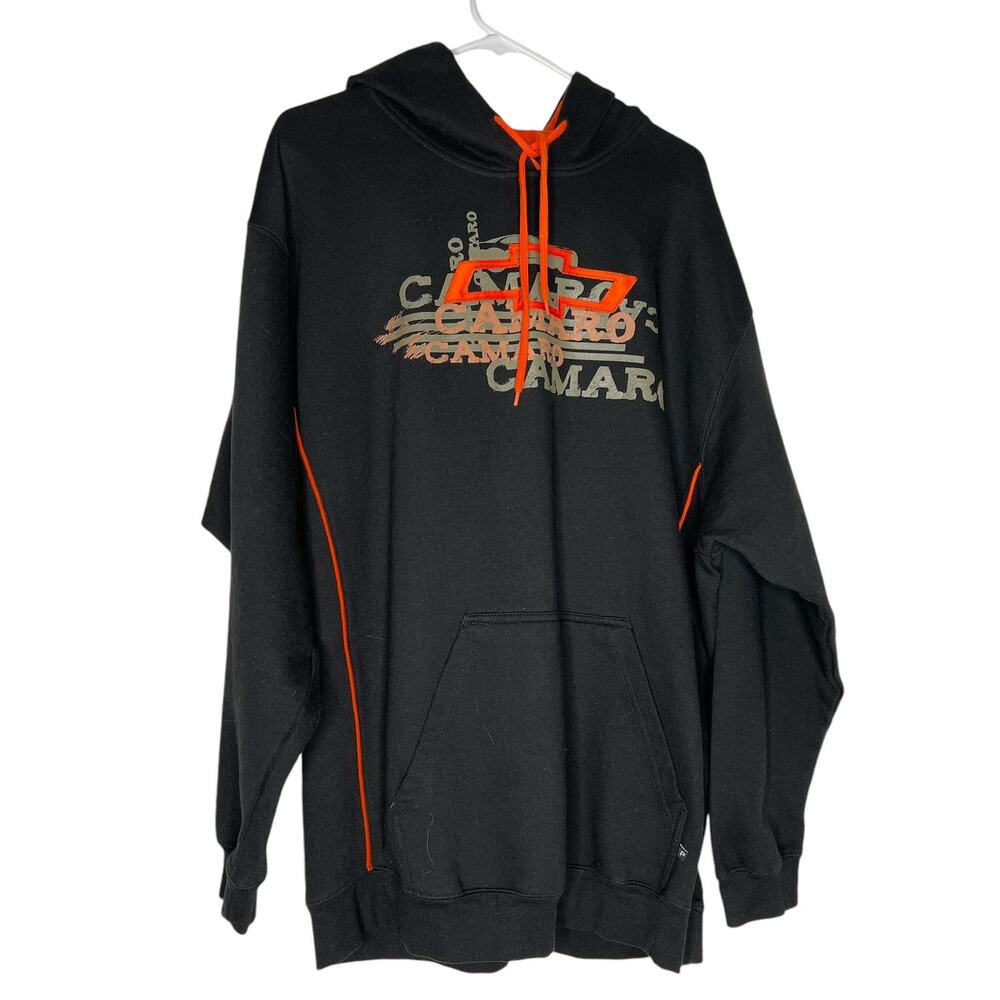 Pennant Men's Camaro Hoodie in Black w/Orange Detail Fleece Lined Size 2XL